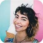 girl holding ice cream